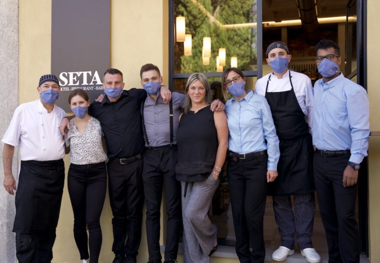 Staff dell'hotel Seta ristorante a Bellagio