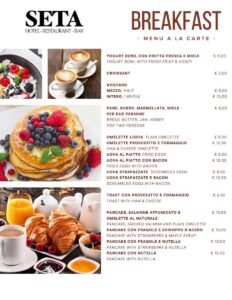 Breakfast menu